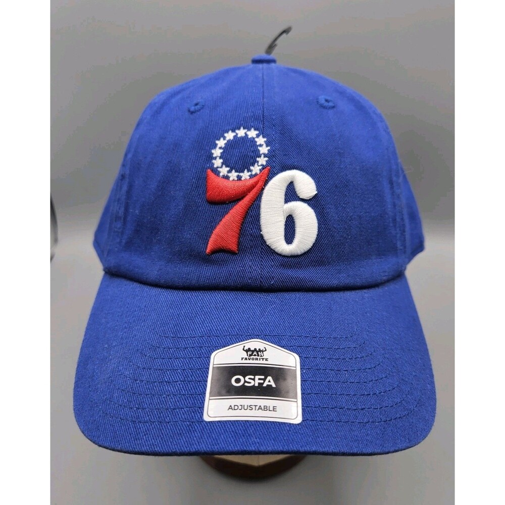 76ers Royal Philadelphia Adj Hat Blue Dad Cap Embroidered NBA Fan Favorite